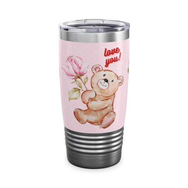 Cute Bear & Flower Love Tumbler – 20oz Gift for Her - Image 8