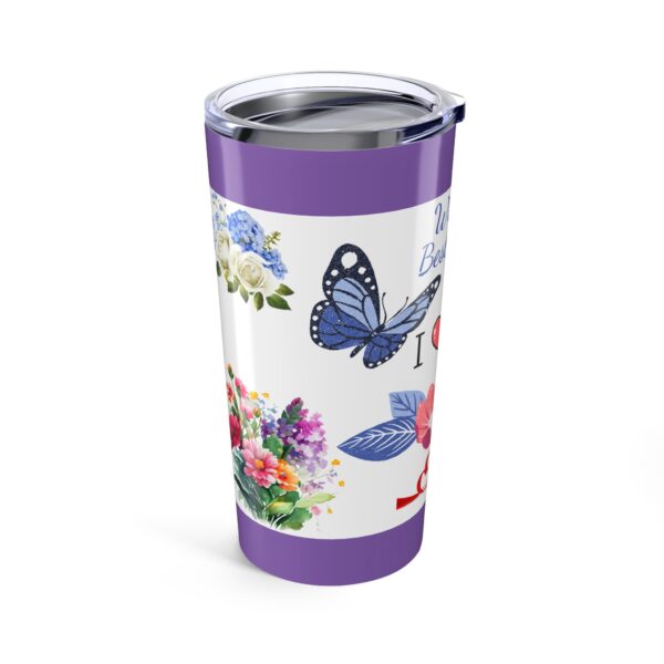 Floral Butterfly Tumbler 20oz – Best Papa Gift - Image 3