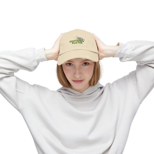 Unisex Distressed Cap – Football Player Sports Hat - Image 5
