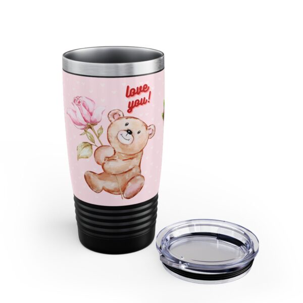 Cute Bear & Flower Love Tumbler – 20oz Gift for Her - Image 19