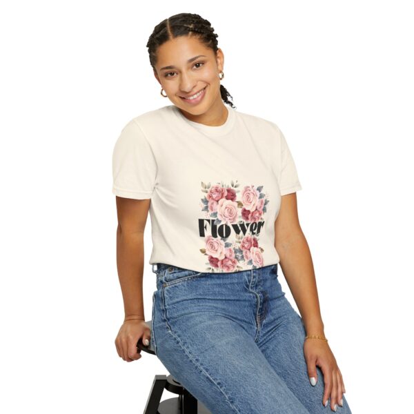 Unisex Floral Bee T-Shirt - Eco-Friendly Garment-Dyed Tee for Nature Lovers - Image 25
