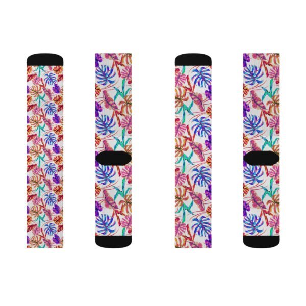Tropical Floral Socks – Colorful Summer Vibe Footwear - Image 2