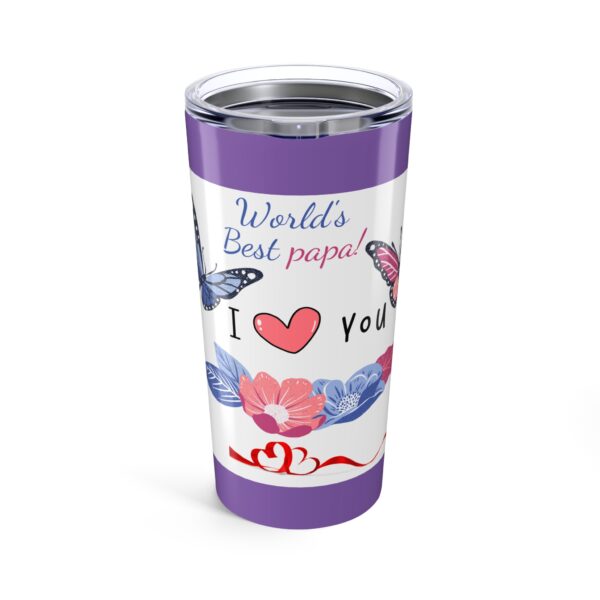 Floral Butterfly Tumbler 20oz – Best Papa Gift