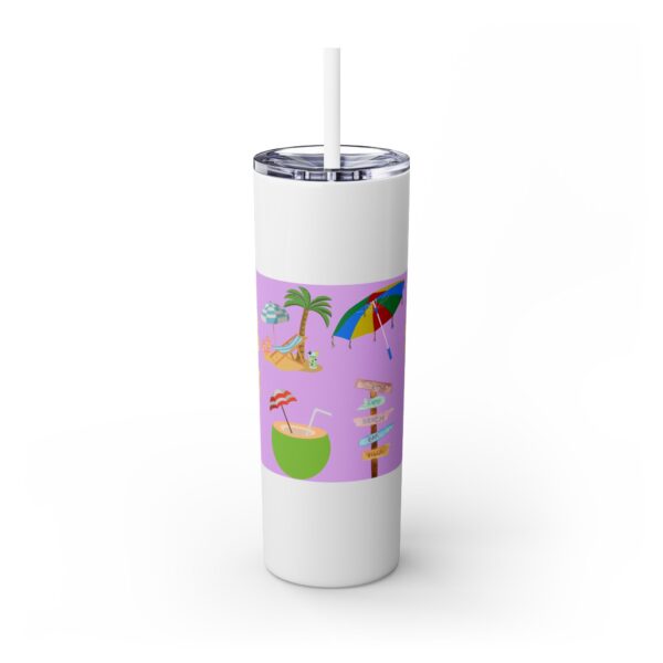 Summer Vibes 20oz Skinny Tumbler – Floral Design - Image 7