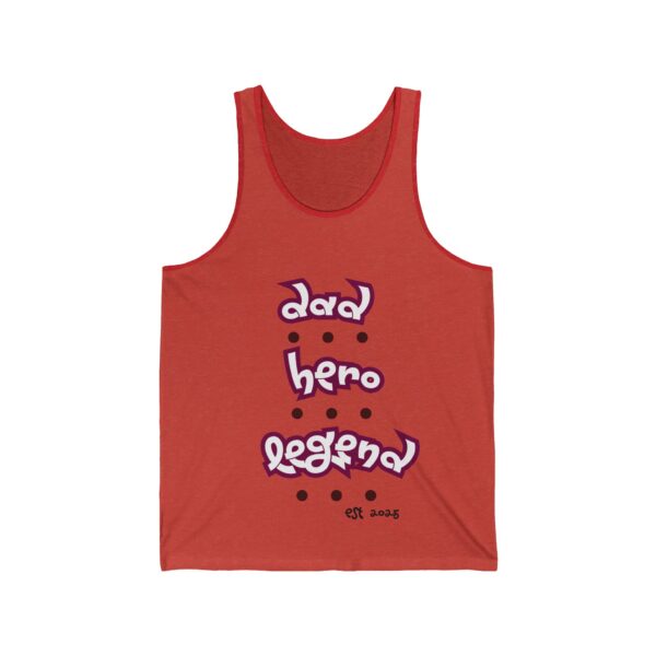 Dad. Hero. Legend. – Unisex Jersey Tank for Father's Day - Image 7
