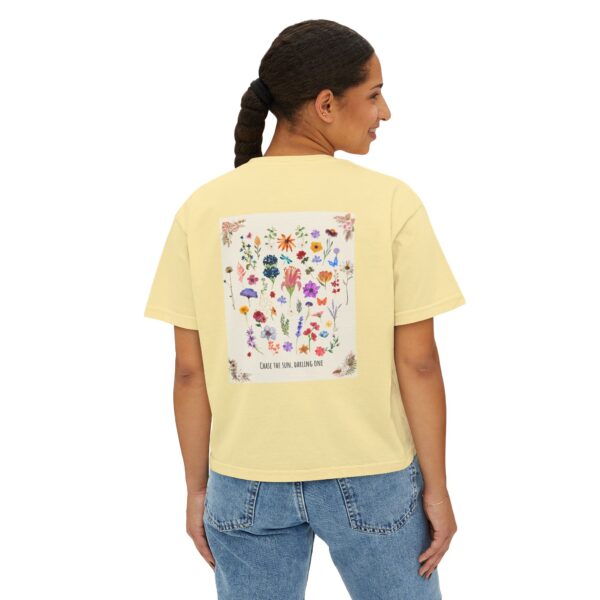 Chase the Sun Floral Tee – Women's Summer Boxy Shirt - Image 16