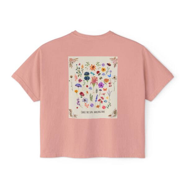 Chase the Sun Floral Tee – Women's Summer Boxy Shirt - Image 8