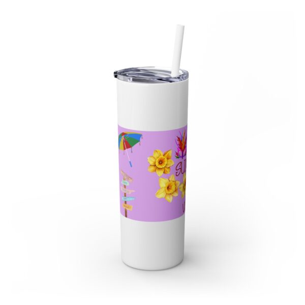 Summer Vibes 20oz Skinny Tumbler – Floral Design - Image 6