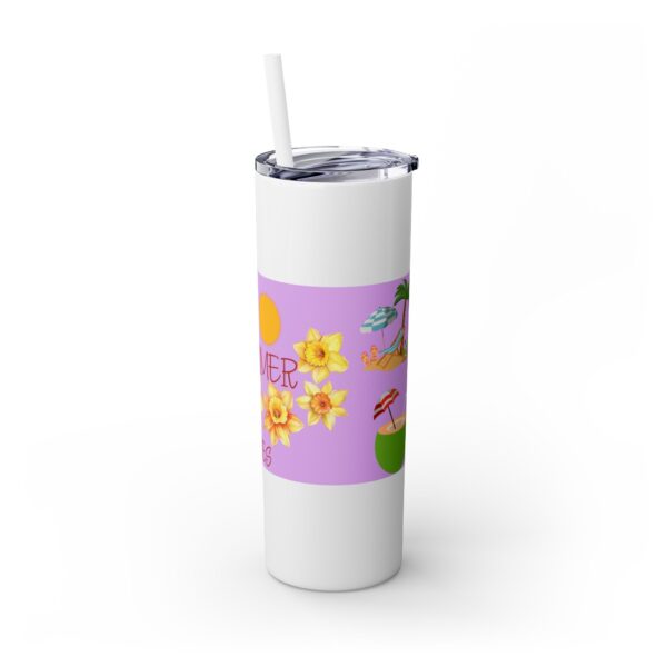 Summer Vibes 20oz Skinny Tumbler – Floral Design - Image 8