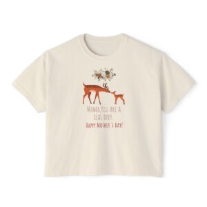 Happy Mother’s Day Tee – Real Deer Design for Women