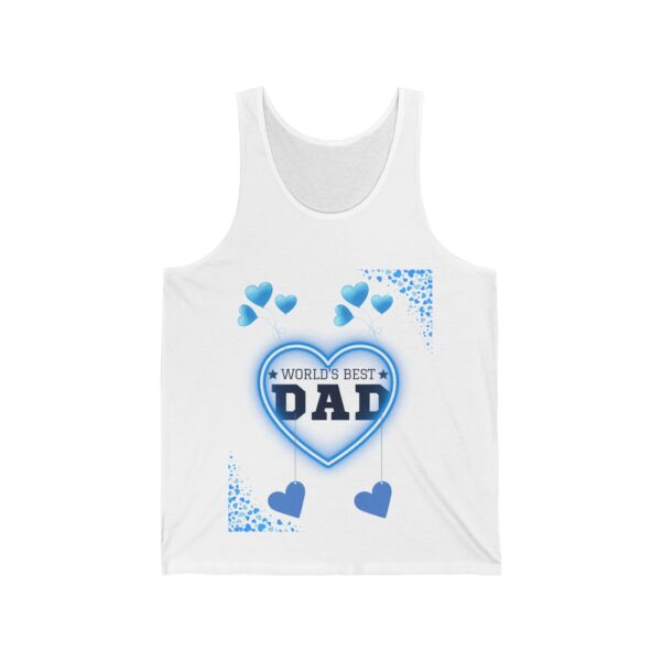 World's Best Dad – Unisex Jersey Tank for Father's Day - Image 3