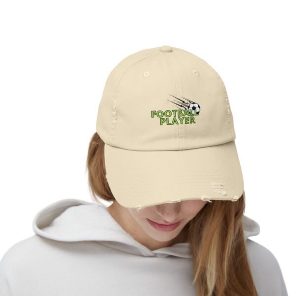 Unisex Distressed Cap – Football Player Sports Hat - Image 4
