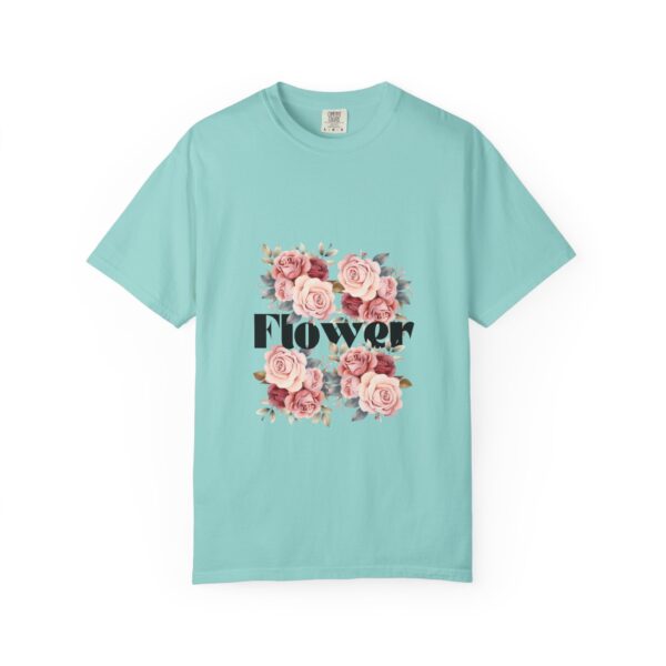Unisex Floral Bee T-Shirt - Eco-Friendly Garment-Dyed Tee for Nature Lovers - Image 3