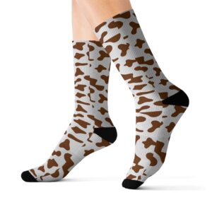 Cow Print Socks – Fun Sublimation Style for Animal Lovers