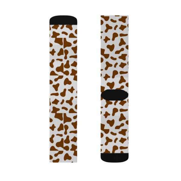 Cow Print Socks – Fun Sublimation Style for Animal Lovers - Image 3