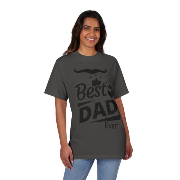 Best Dad Ever T-Shirt | Unisex Garment-Dyed Drop-Shoulder Tee for Father's Day, Gifts for Dads, Comfortable Casual Wear, Family [...] - Image 3
