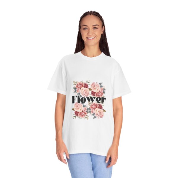Unisex Floral Bee T-Shirt - Eco-Friendly Garment-Dyed Tee for Nature Lovers - Image 13