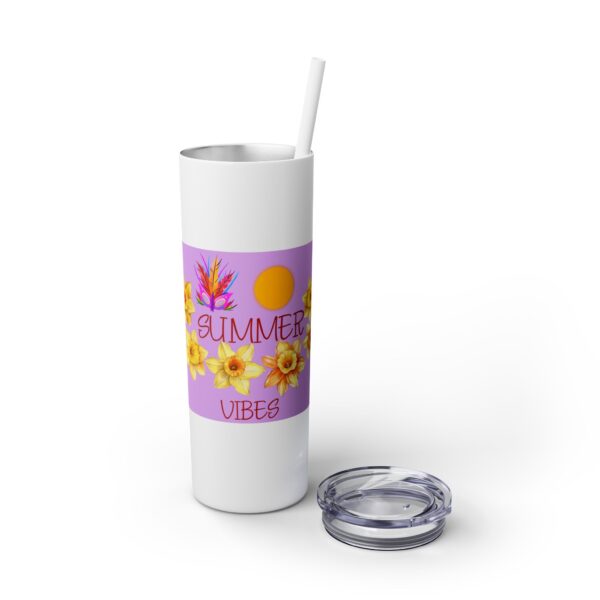 Summer Vibes 20oz Skinny Tumbler – Floral Design - Image 10