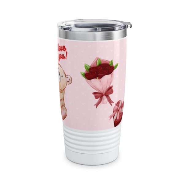 Cute Bear & Flower Love Tumbler – 20oz Gift for Her - Image 4