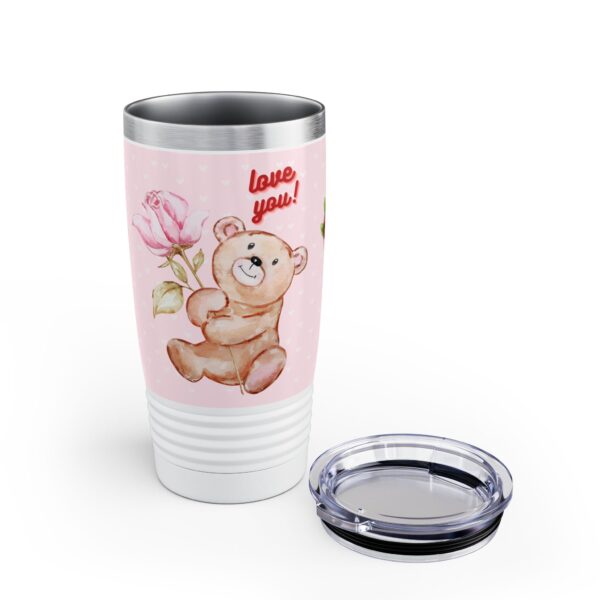 Cute Bear & Flower Love Tumbler – 20oz Gift for Her - Image 5