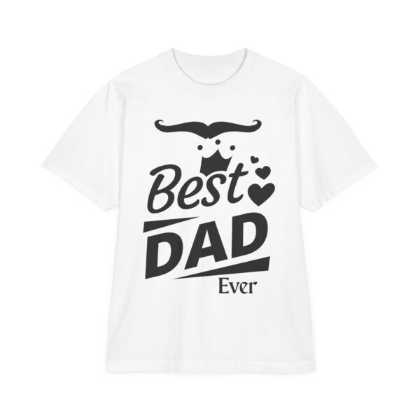 Best Dad Ever T-Shirt | Unisex Garment-Dyed Drop-Shoulder Tee for Father's Day, Gifts for Dads, Comfortable Casual Wear, Family [...] - Image 5