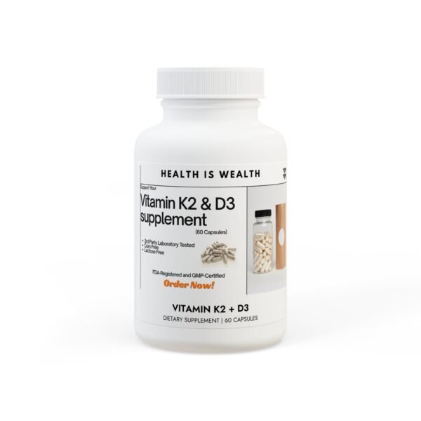 Vitamin K2 + D3 – Bone & Heart Support (60 Capsules)