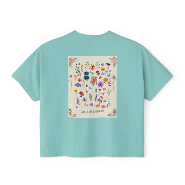 Chase the Sun Floral Tee – Women's Summer Boxy Shirt - Image 26