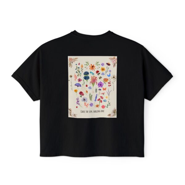 Chase the Sun Floral Tee – Women's Summer Boxy Shirt - Image 32