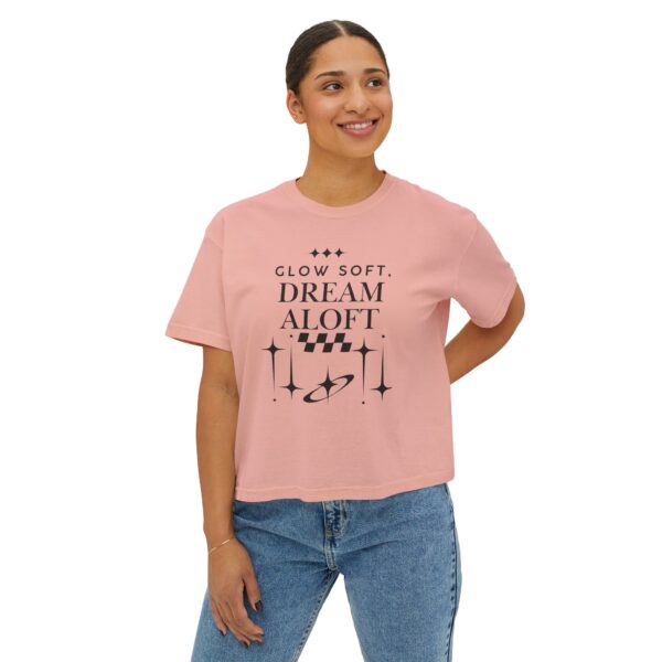 Dream Aloft Boxy Tee – Women's Soft Glow Inspiration - Image 9