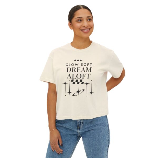Dream Aloft Boxy Tee – Women's Soft Glow Inspiration - Image 3