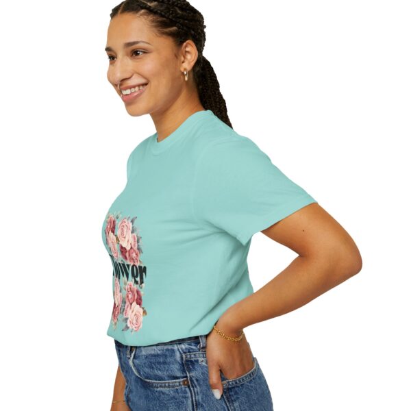 Unisex Floral Bee T-Shirt - Eco-Friendly Garment-Dyed Tee for Nature Lovers - Image 7