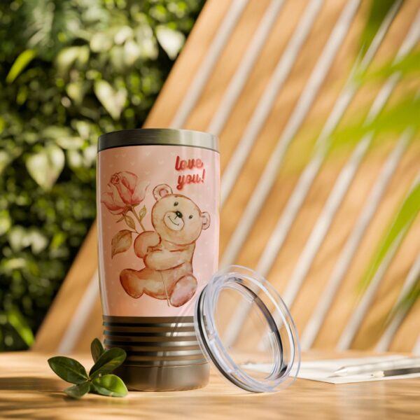 Cute Bear & Flower Love Tumbler – 20oz Gift for Her - Image 21
