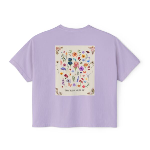Chase the Sun Floral Tee – Women's Summer Boxy Shirt - Image 38