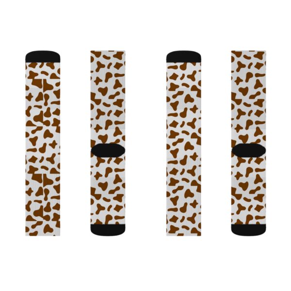 Cow Print Socks – Fun Sublimation Style for Animal Lovers - Image 2