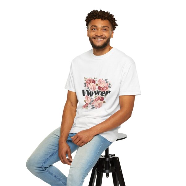 Unisex Floral Bee T-Shirt - Eco-Friendly Garment-Dyed Tee for Nature Lovers - Image 17