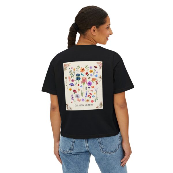 Chase the Sun Floral Tee – Women's Summer Boxy Shirt - Image 34