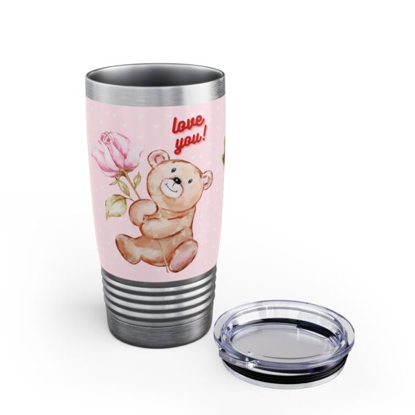 Cute Bear & Flower Love Tumbler – 20oz Gift for Her - Image 12