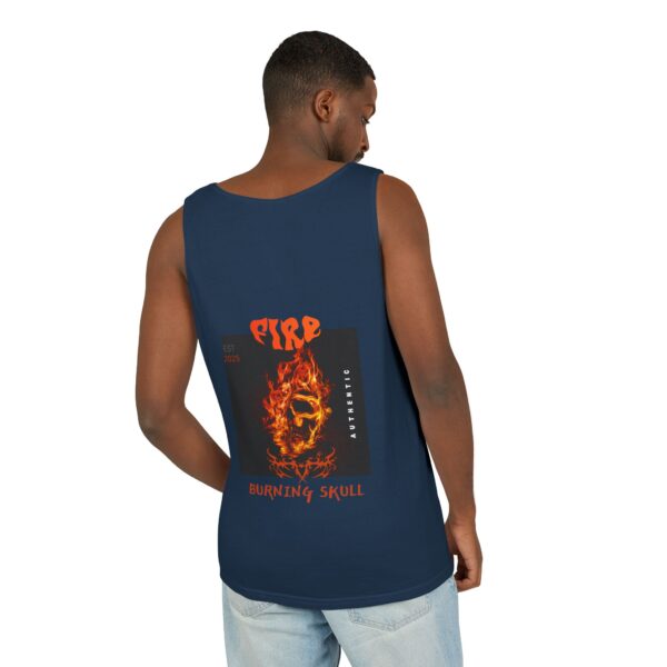 Unisex Tank Top - Burning Skull Graphic Summer Tank Top - Image 15