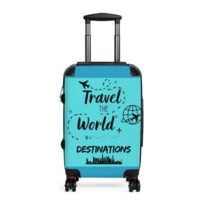 Travel-Ready Suitcase with World Destinations Design
