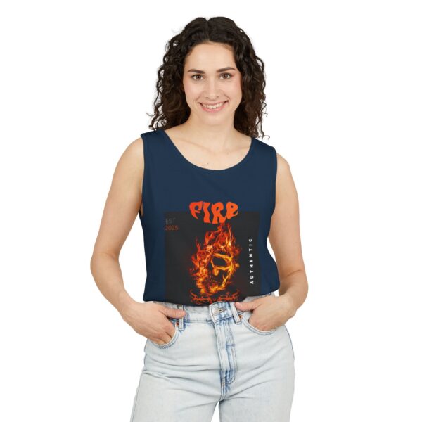 Unisex Tank Top - Burning Skull Graphic Summer Tank Top - Image 11