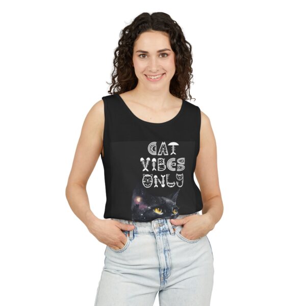 Cat Vibes Only Tank Top - Unisex Cat Lover Apparel - Image 4