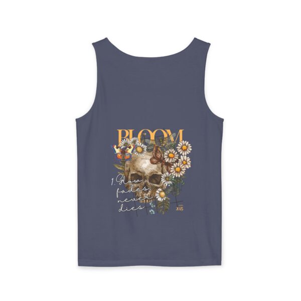 Blooming Skull Unisex Tank Top - Floral Skull Tee - Image 17