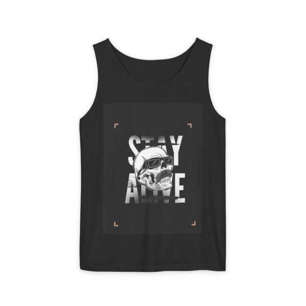 Skull Graphic Tank – Stay Alive Unisex Festival Top - Image 2