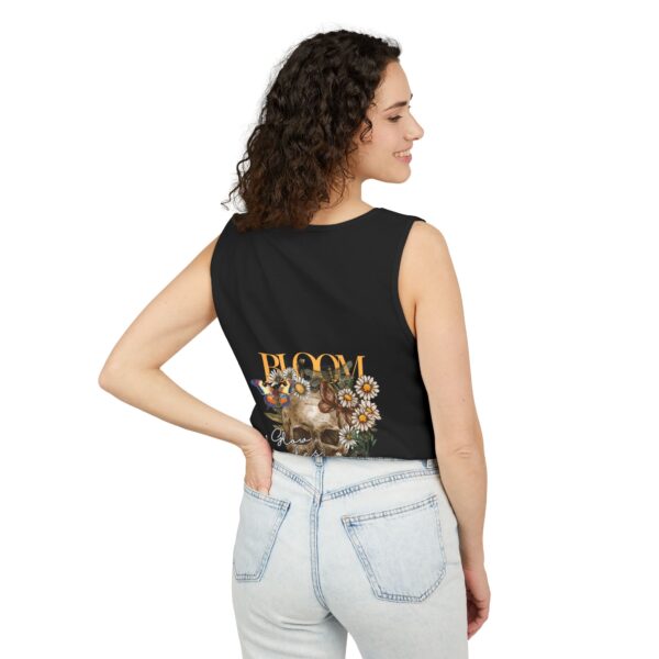 Blooming Skull Unisex Tank Top - Floral Skull Tee - Image 4