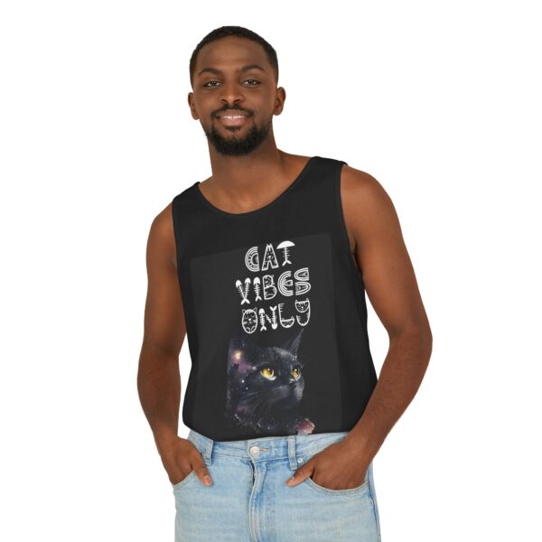 Cat Vibes Only Tank Top - Unisex Cat Lover Apparel - Image 8