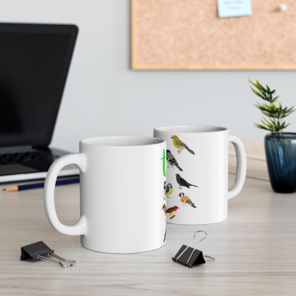 Colorful Bird-Themed Ceramic Mug, Bird Lover Gift, Cute Coffee Cup, Nature Enthusiast Mug, Unique Tea Mug - Image 5