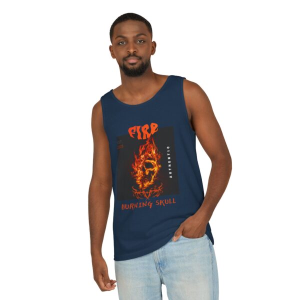Unisex Tank Top - Burning Skull Graphic Summer Tank Top - Image 13
