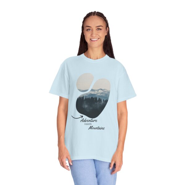 Adventure Awaits T-Shirt, Unisex Garment-Dyed Tee for Nature Lovers, Outdoor Clothing, Hiking Shirt, Gift for Adventurers - Image 6