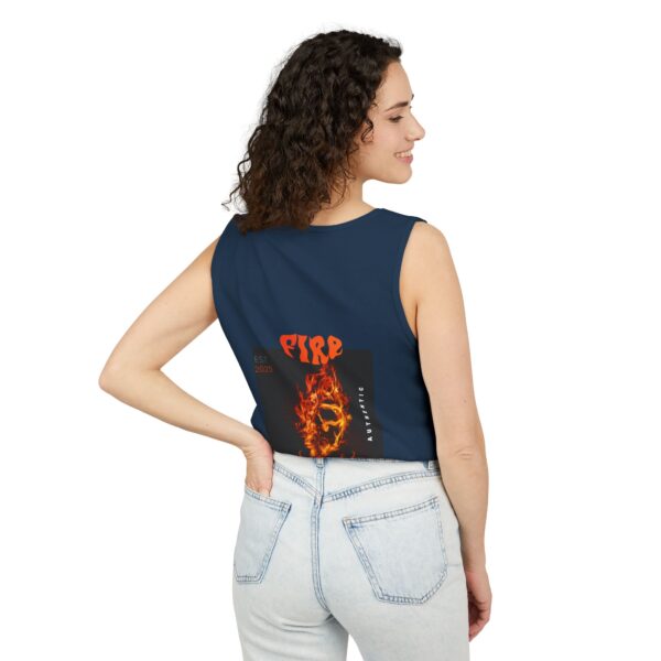 Unisex Tank Top - Burning Skull Graphic Summer Tank Top - Image 12