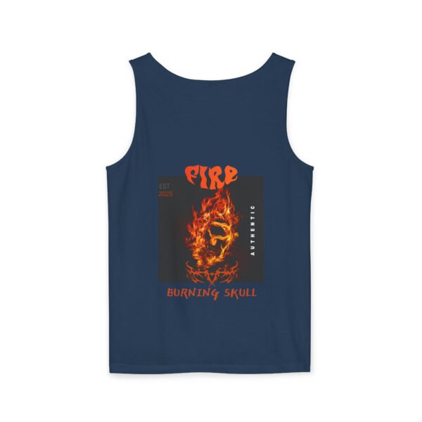 Unisex Tank Top - Burning Skull Graphic Summer Tank Top - Image 10